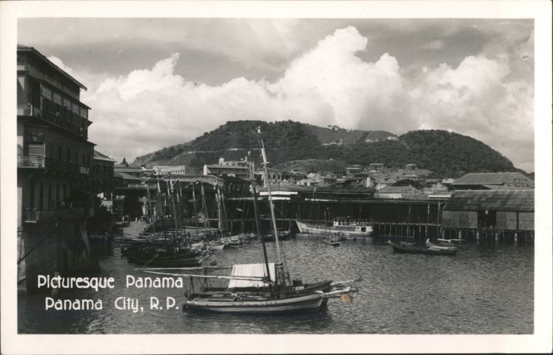 Picturesque Panama City Harbor with Sailboats