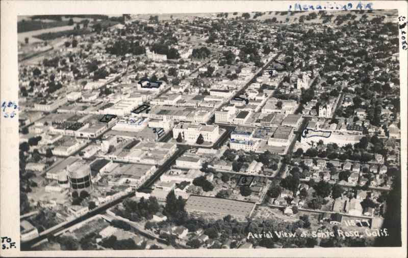 Aerial View of Santa Rosa California