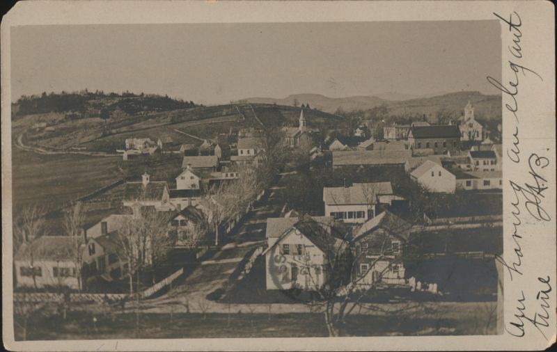 Ayer, Harvard, MA Town View with Church Steeple Massachusetts