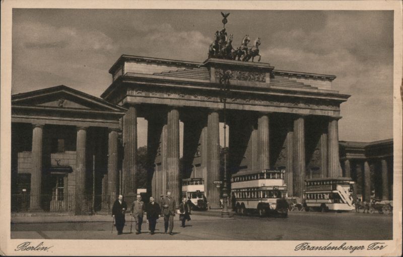Brandenburger Tor, Berlin with Trams Germany