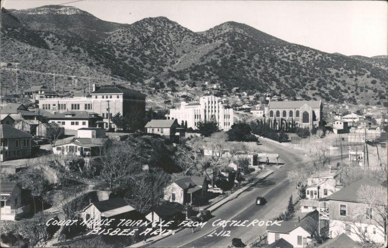 Court House Triangle from Castlerock, Bisbee Arizona