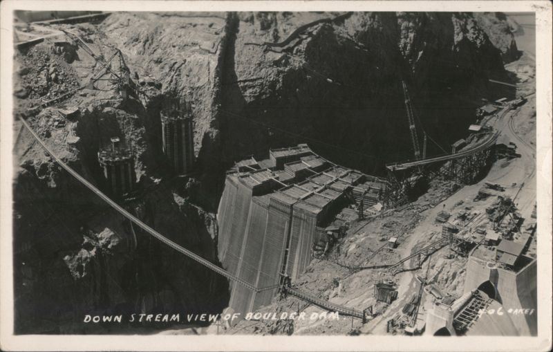 Down Stream View of Boulder Dam
