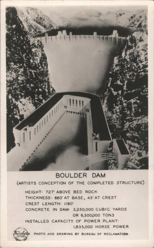 Boulder Dam Artist Conception, Bureau of Reclamation