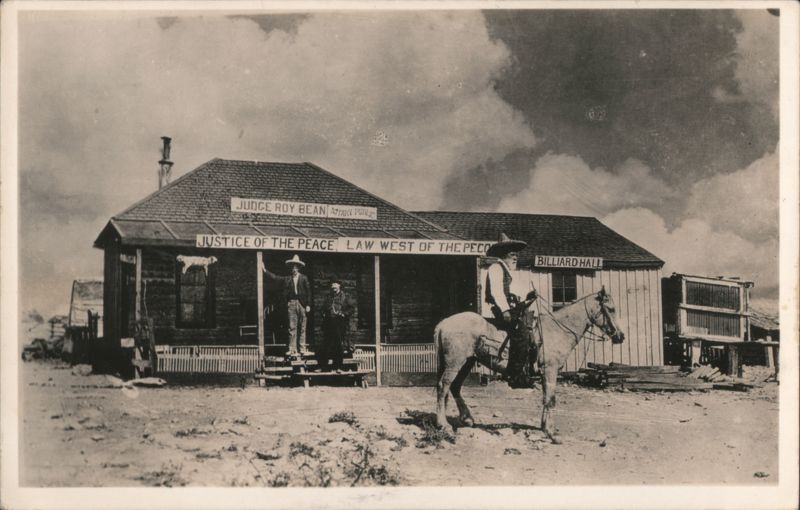 Judge Roy Bean Law West of the Pecos, Billiard Hall Texas