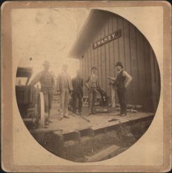 Swanzy Station with 5 Men Original Photograph