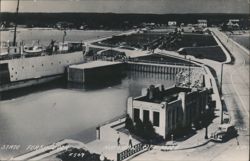 State Ferry Dock, Mackinaw City Postcard
