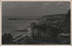 Hastings from the Castle, Pier, Coastal View Postcard