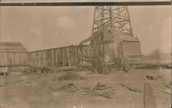 Oil Derrick and Crew Postcard
