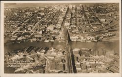 Aeroplane View of Industrial & Business Sections Postcard