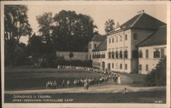 Černovice u Tábora, Zámek - Ozdravovna - Coe College Camp Postcard