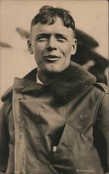 Charles Lindbergh Smiling in Flight Jacket Original Photograph