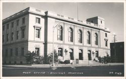 Post Office, Billings Postcard