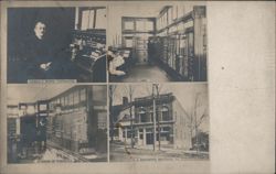 U.S. Post Office, Montrose, PA with Postmaster G.C. Burns Postcard