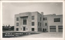 Public Library Berwyn, Illinois Postcard