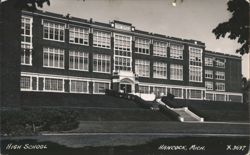 High School, Hancock, MI Postcard