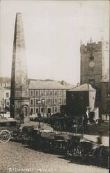 Richmond Market Place with Obelisk and Clock Tower Postcard