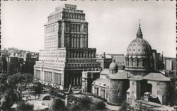 Dominion Square, Montreal with Sun Life Building & Cathedral Postcard