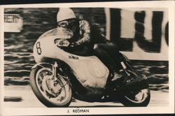 J. Redman Honda Motorcycle Racer Postcard