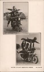 Motor Cyclist Despatch Riders Human Pyramid Stunts Postcard