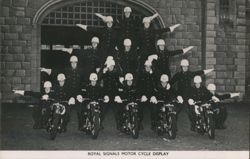 Royal Signals Motor Cycle Display Postcard