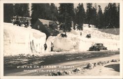 Winter on Donner Summit, Norden, California Postcard
