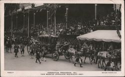 Coronation Procession, 1911, Their Majesties Approaching Westminster Abbey Postcard