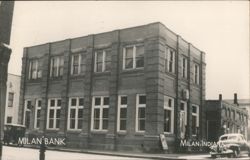 Milan Bank, Milan, Indiana Postcard