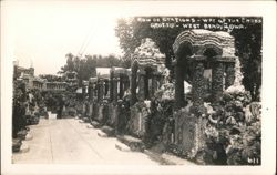 Row of Stations - Way of the Cross Grotto Postcard