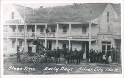 Idaho Hotel, Stage Time, Early Days Postcard