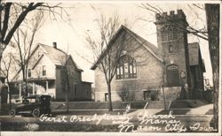First Presbyterian Church and Manse, Mason City, IA Postcard