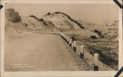 Highway No 10, Medora, ND Badlands Road Postcard