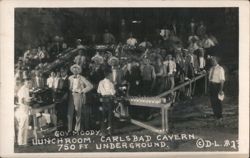 Gov. Moody, Lunchroom, Carlsbad Cavern 750 FT Underground Postcard