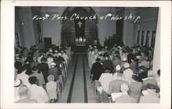 First Pres. Church at Worship, Butte, Montana Postcard