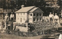 Model House Zoo Garden, House of David, Benton Harbor MI Postcard