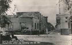 Calle Anda, Walled City, after Jap bombing Dec. 26, 1941 Postcard