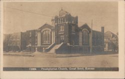 Presbyterian Church, Great Bend, Kansas Postcard
