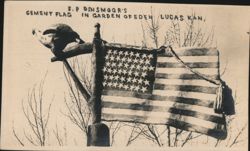 S.P. Dinsmoor's Cement Flag, Garden of Eden Postcard