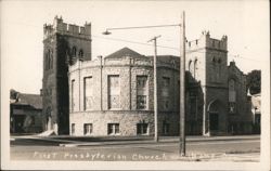 First Presbyterian Church Stone Building Postcard
