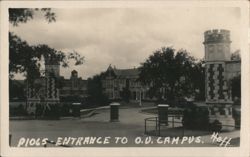 Entrance to O.U. Campus, Norman Postcard