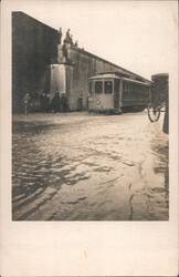 The Great Flood, Streetcar 231 on Flooded Street Postcard