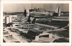 Take-Off Kelly Field Military Trainer Plane Postcard