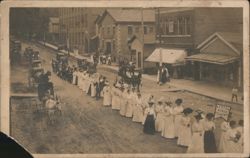 Berean Bible Students Parade, Horse-drawn Carriages Postcard