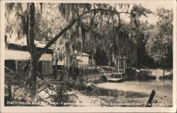 Bath House and Springs, Suwannee River, Fannin, FL Postcard