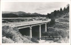 Highway 80 Entering Pine Valley, California Postcard