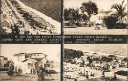 65 Ocean Front Homes, Casino Cafe & Cocktail Lounge Postcard