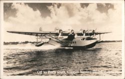 Clipper leaving Miami for Ports South Postcard