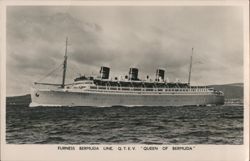 Furness Bermuda Line Q.T.E.V. Queen of Bermuda Postcard