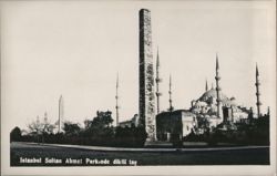 Istanbul Sultan Ahmet Park Obelisk and Blue Mosque Postcard