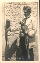 The Master of the Inn and his friends with parrots Postcard