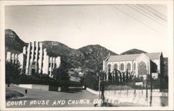 Court House and Church, Bisbee, Arizona Postcard